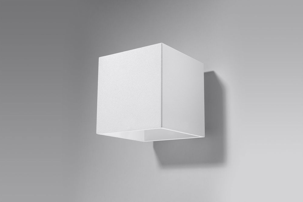 Wall Lamp QUAD 1 White Up/Down Square Shape Modern Loft Design G9