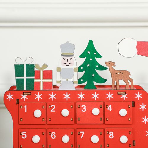 HOMCOM Advent Calendar, Christmas Countdown Calendar with 24 Drawers