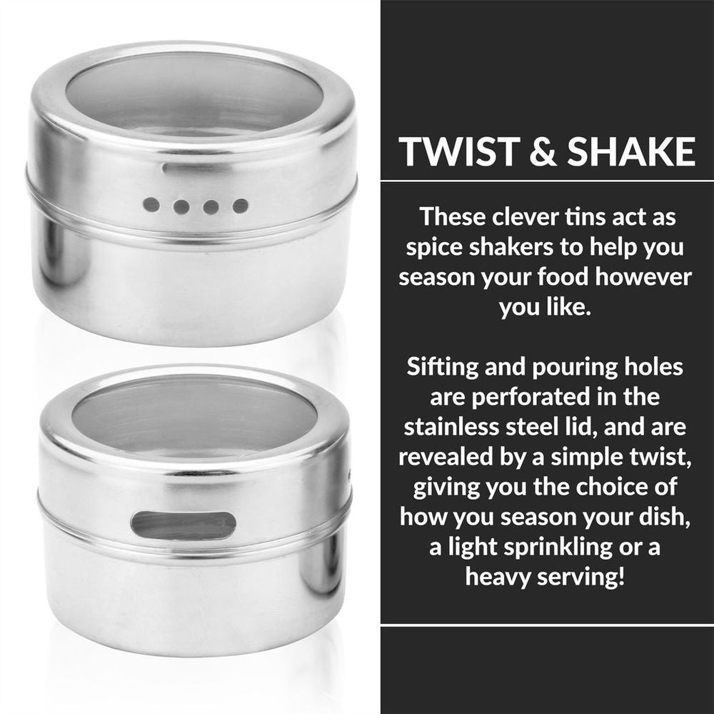 Magnetic Spice Tins - Set of 12 | M&W