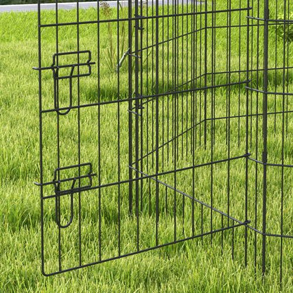 PawHut 8-Panel DIY Dog Pen with Door for Indoor/Outdoor Use, 91cm High