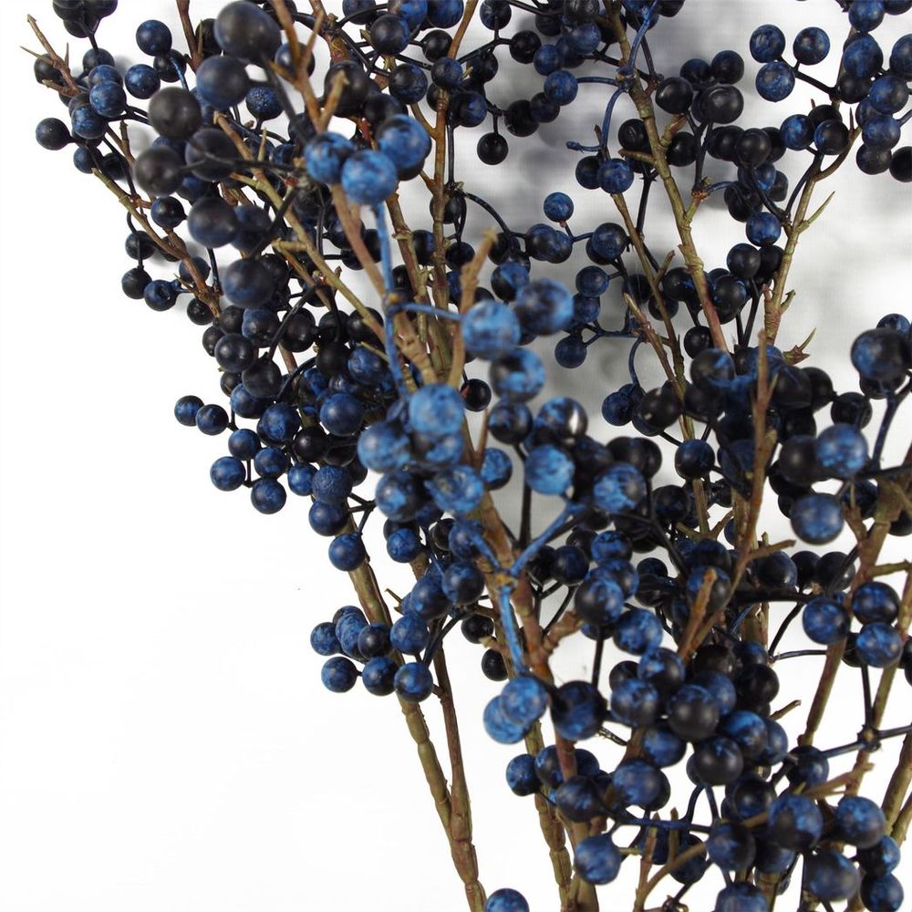 70cm Artificial Blue Christmas Berry Spray