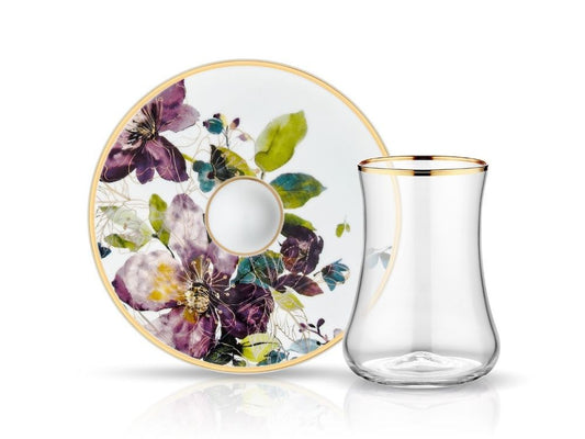 Dervish Planta Tea Glass and Saucer