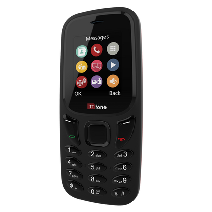 TTfone TT170 Black Dual SIM with Mains Charger, EE Pay As You Go