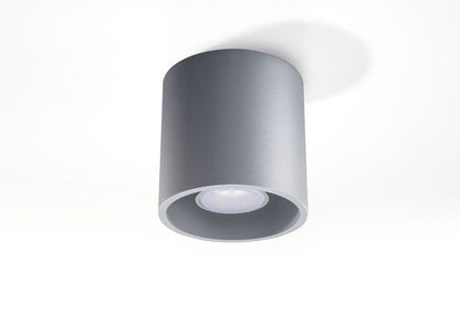 Ceiling Lamp ORBIS 1 Grey Round Shape Modern Loft Design LED GU10