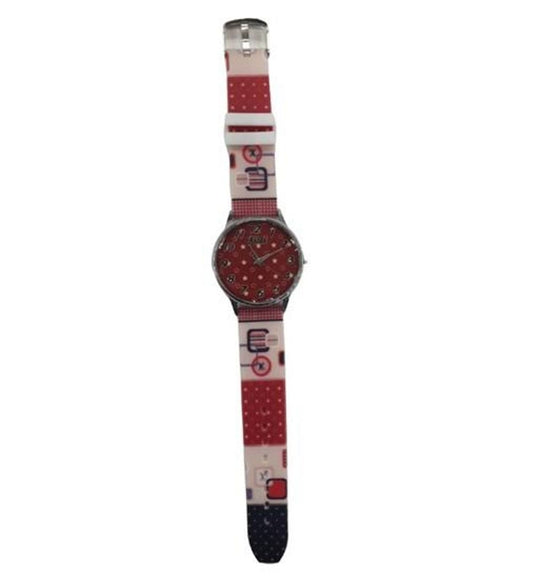 Relda Ladies Analogue Brown Star Silicone Strap Watch REL98