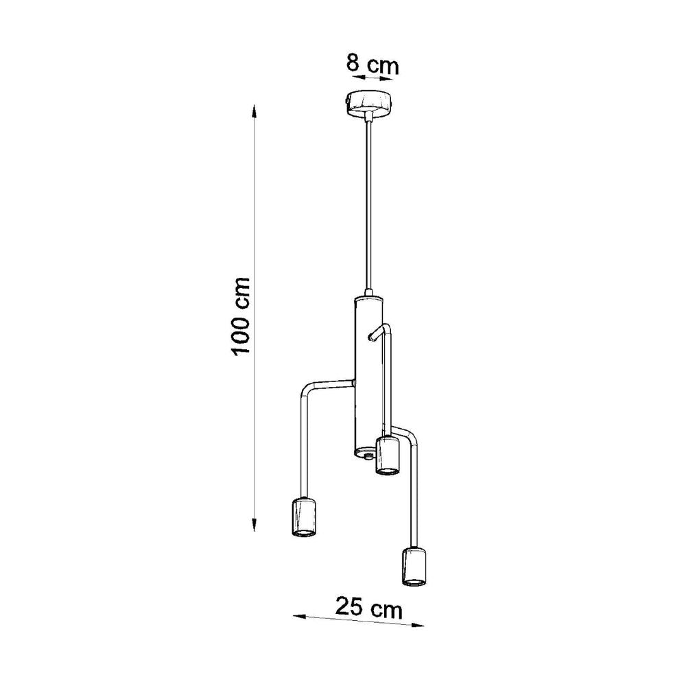 Chandelier steel Duomo loft Design E27