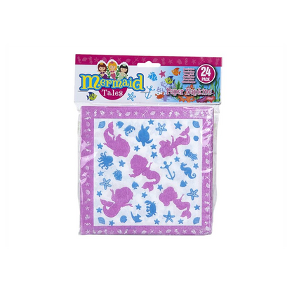 PMS Mermaid Design 2 Ply Disposable Napkins 33cm x 33cm, 1 Pack of 24 Napkins