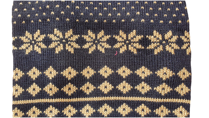 The Bailey Fair Isle - Gold on Blue