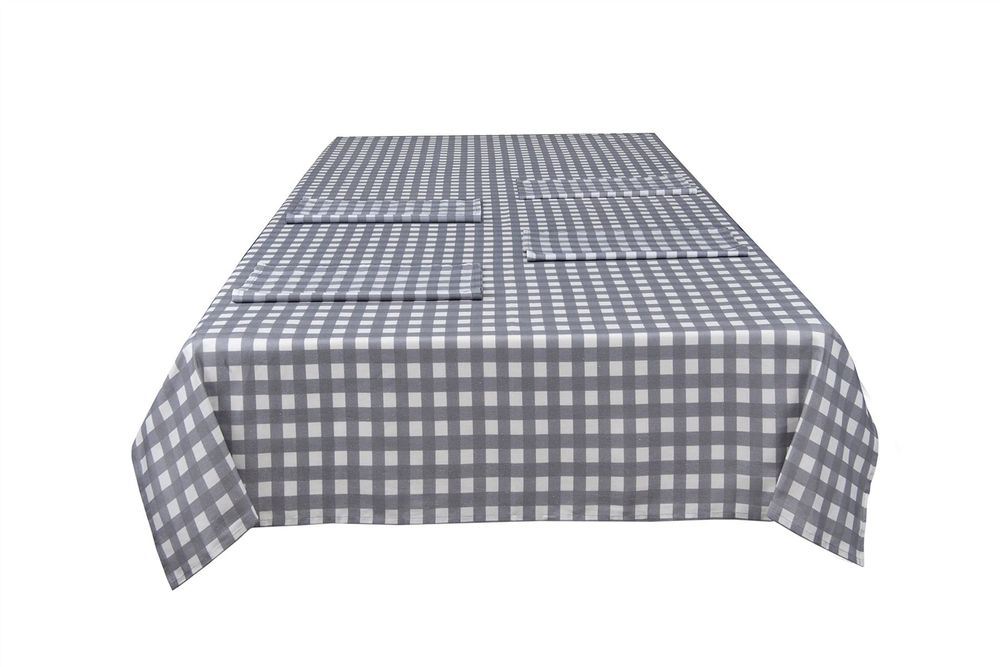 GINGHAM PRINTED TABLECLOTH LRG