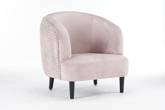 77CM GREY VELVET ARM CHAIR