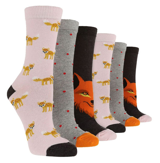 6PK - Wildfeet Novelty Jacquard Socks