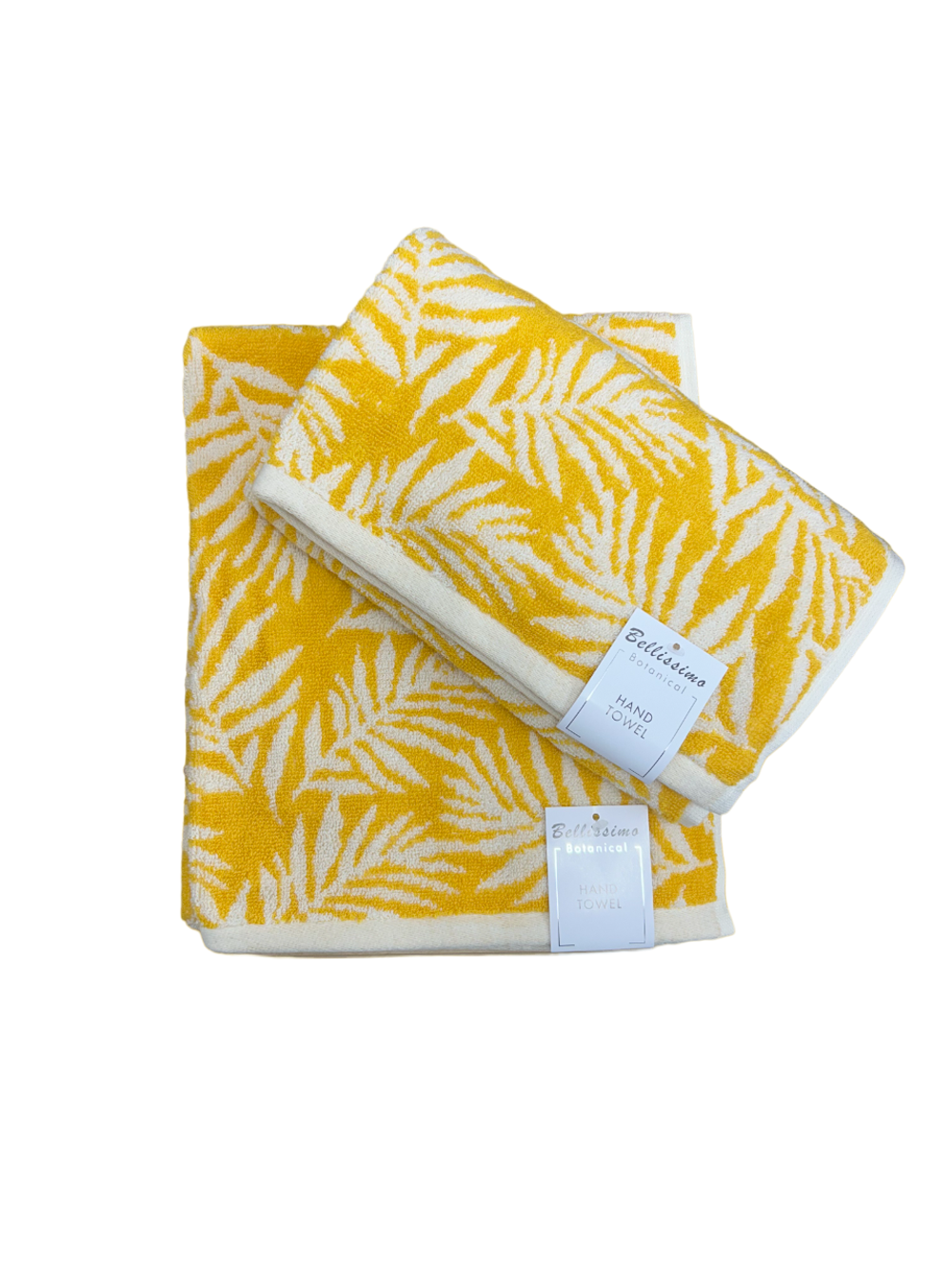 Botanical Leaf Turkish Cotton jacquard towel