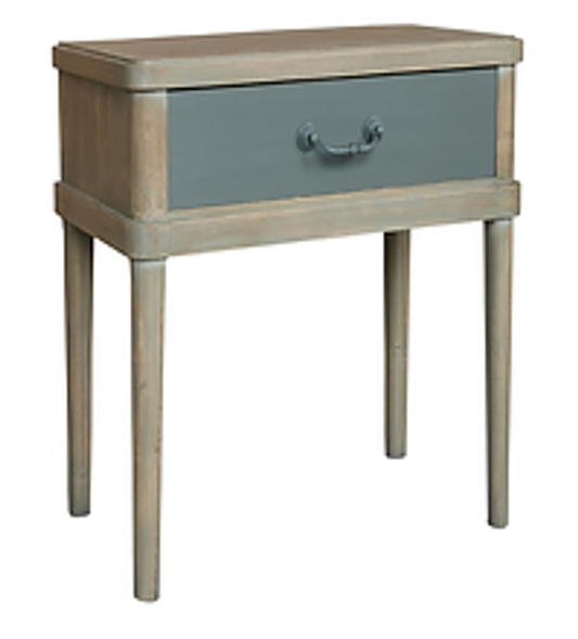 55CM WOODEN 1 DRAWER TABLE