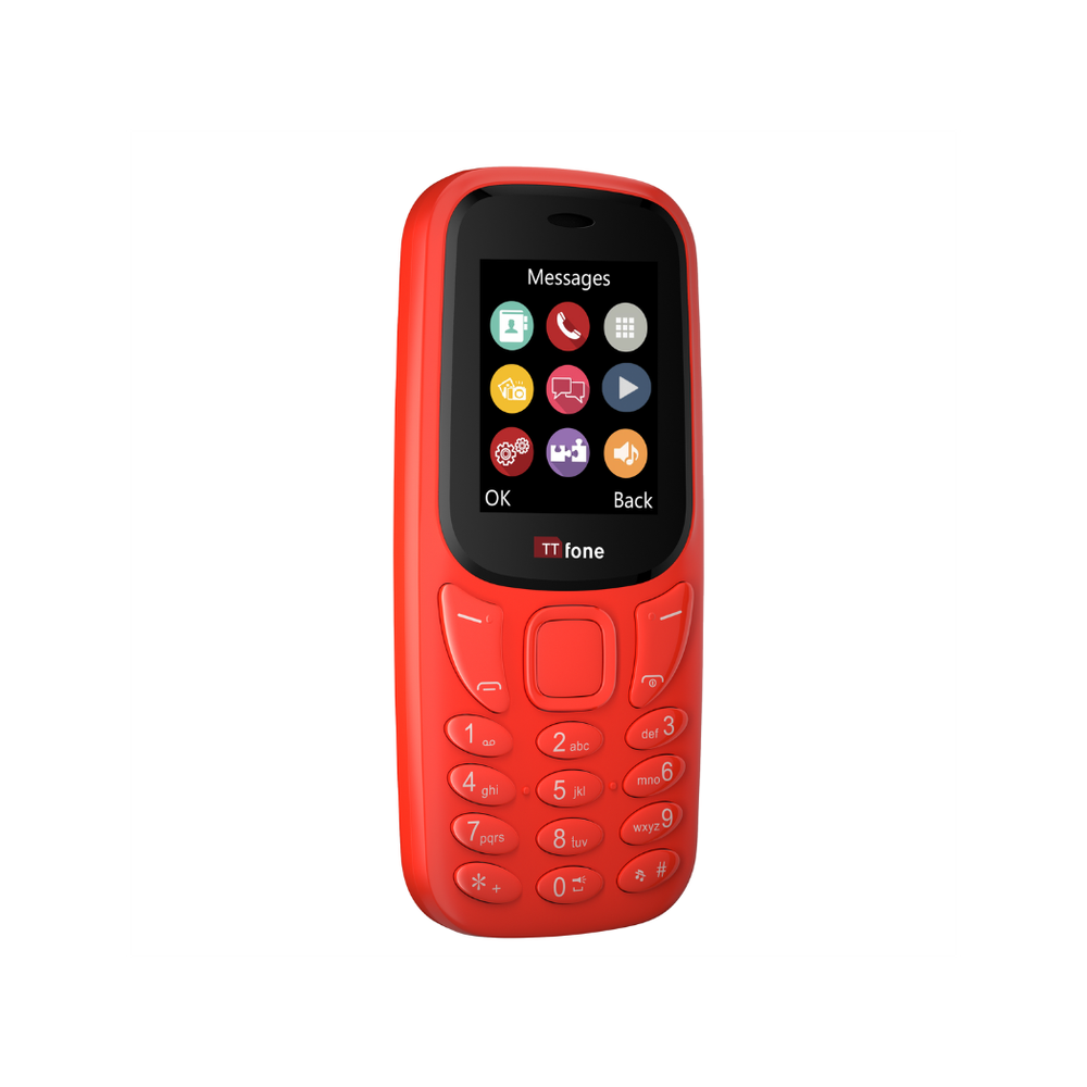 TTfone TT170 Red Dual SIM with USB Cable, EE Pay As You Go