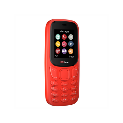 TTfone TT170 Red Dual SIM with USB Cable, EE Pay As You Go