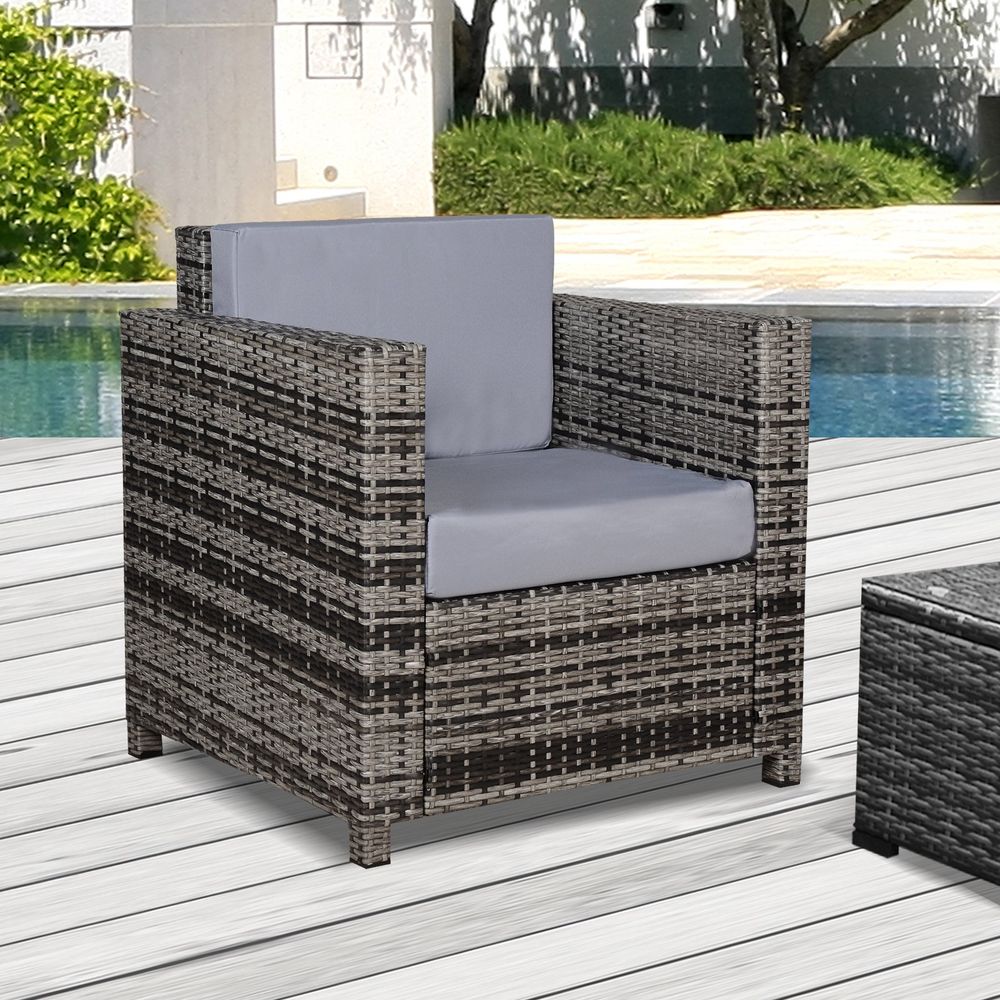 Rattan Outdoor Garden Single Sofa Armchair