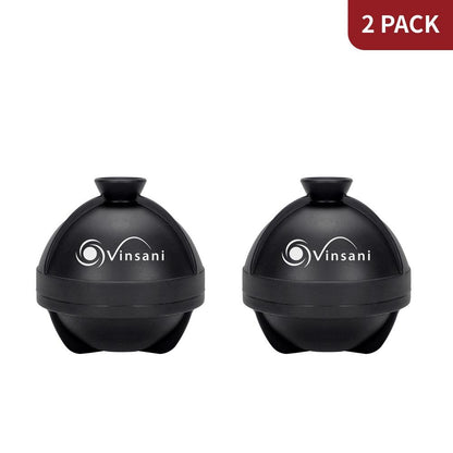 Vinsani 2 pack Ice Cube Ball Moulds Reusable Sphere Shaped Ice Ball Maker