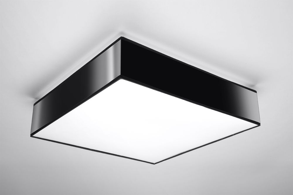 Ceiling Lamp HORUS 55 Black Square Shape Loft Design LED E27