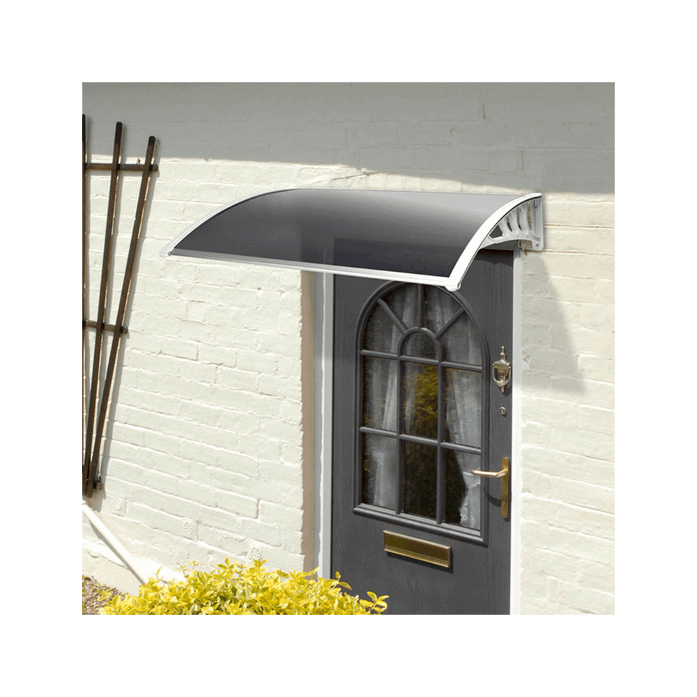 1.2m Tinted Door Canopy - White