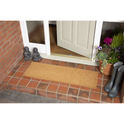 Astley Plain PVC Backed Coir 40x120cm Natural Doormat