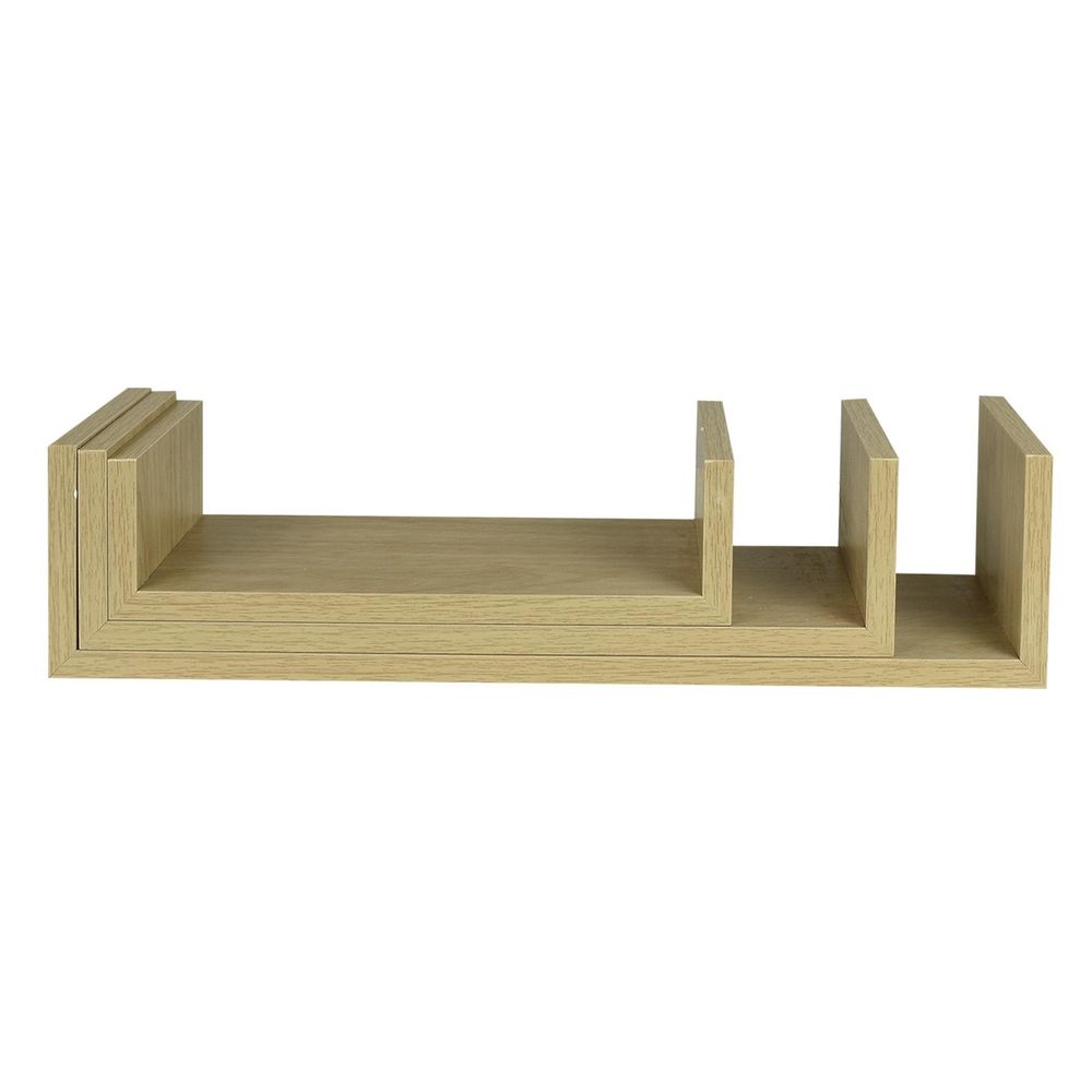 Floating Wooden Wall Shelves Shelf Corner Square Storage Display Home Furniture