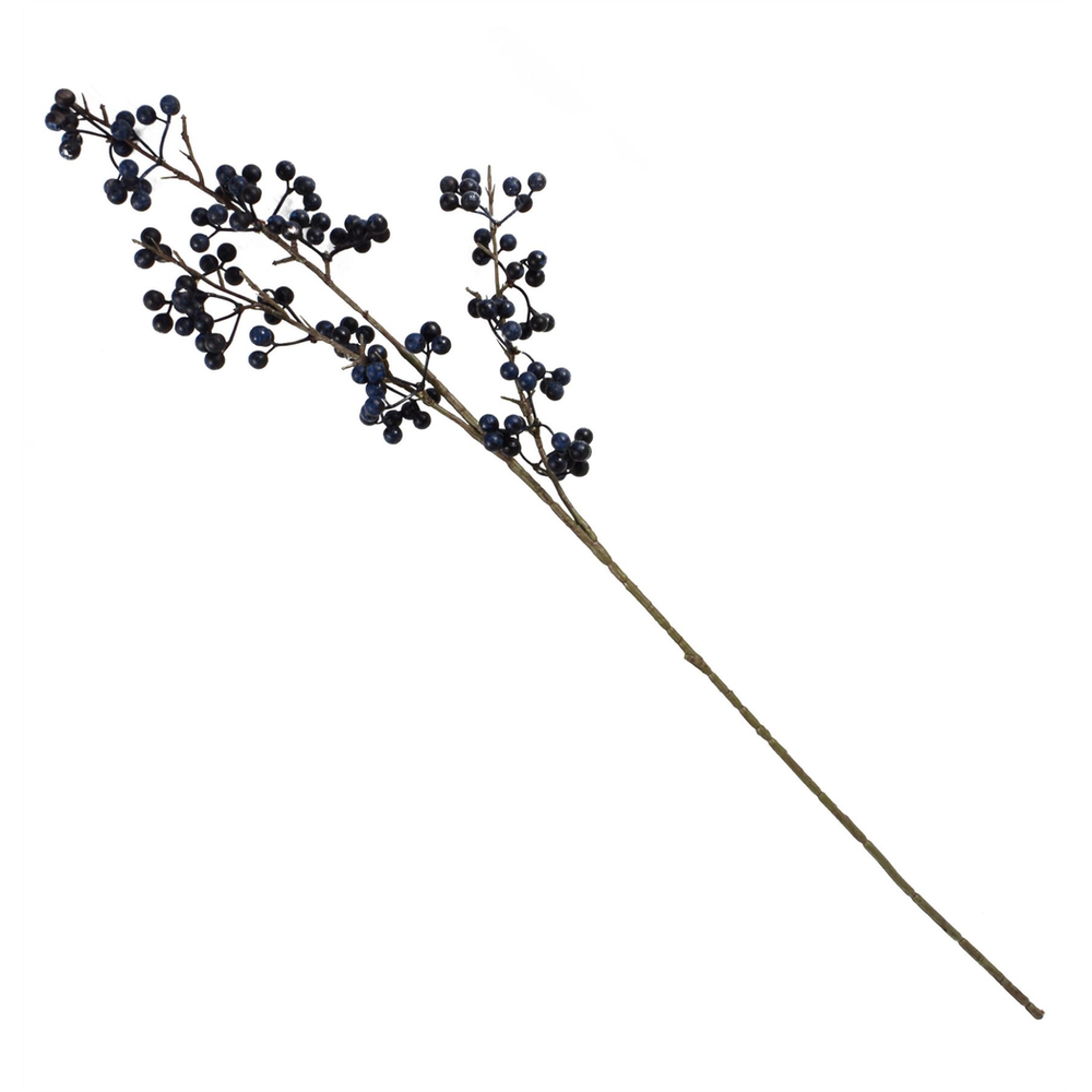 70cm Artificial Blue Christmas Berry Spray