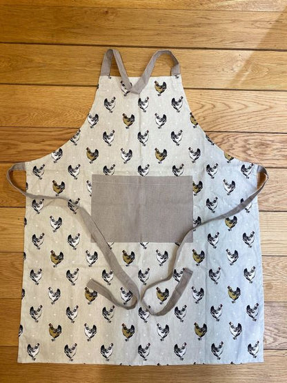 Apron With A Chicken Print Design