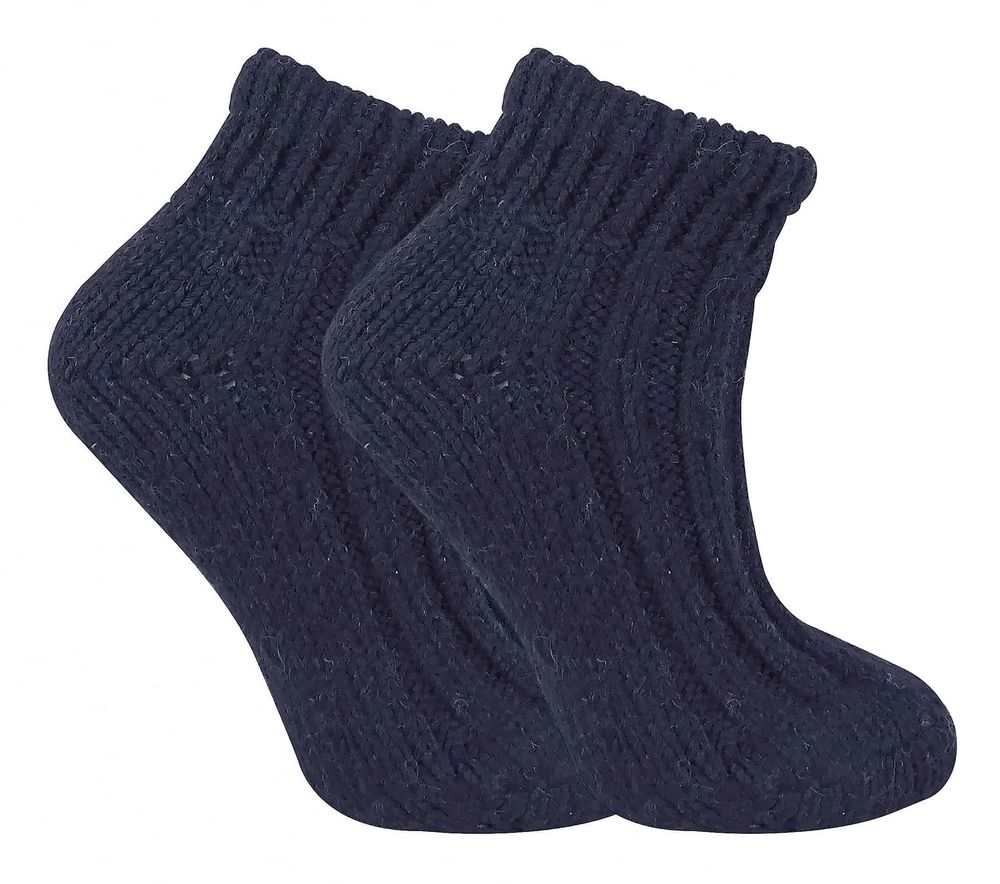 Ladies Chunky Knit Wool Ankle Socks