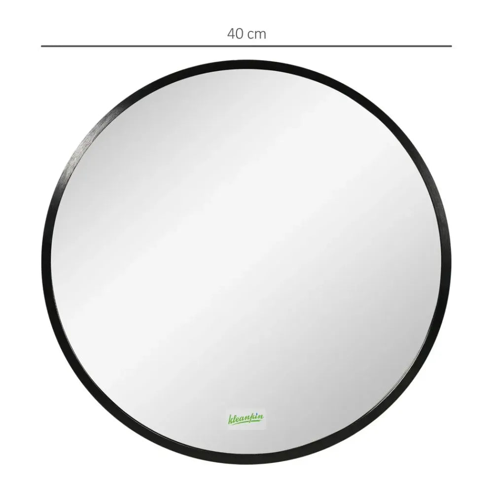 Modern Wall-mounted Vanity Mirror for Bedroom Bathroom Washroom, Black, 40x40cm