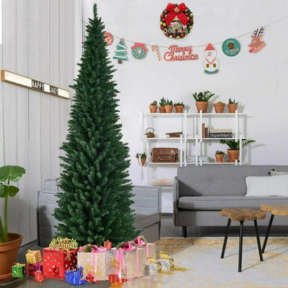 7FT SLIM PENCIL GREEN  ARTIFICIAL TREE