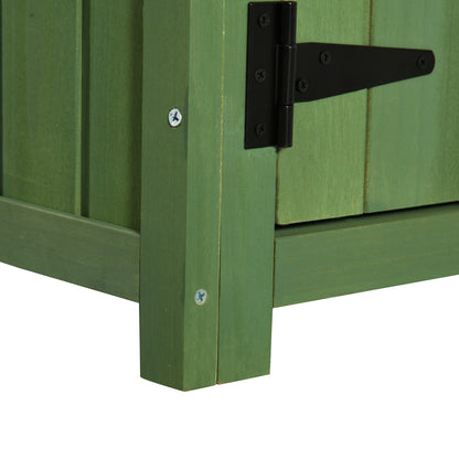 Rustica 179cm Single Door Reverse Apex Garden Store Fir Wood Green by Steadfast