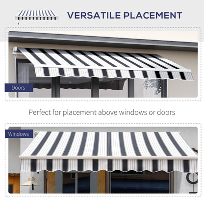 Outsunny Manual Retractable Awning