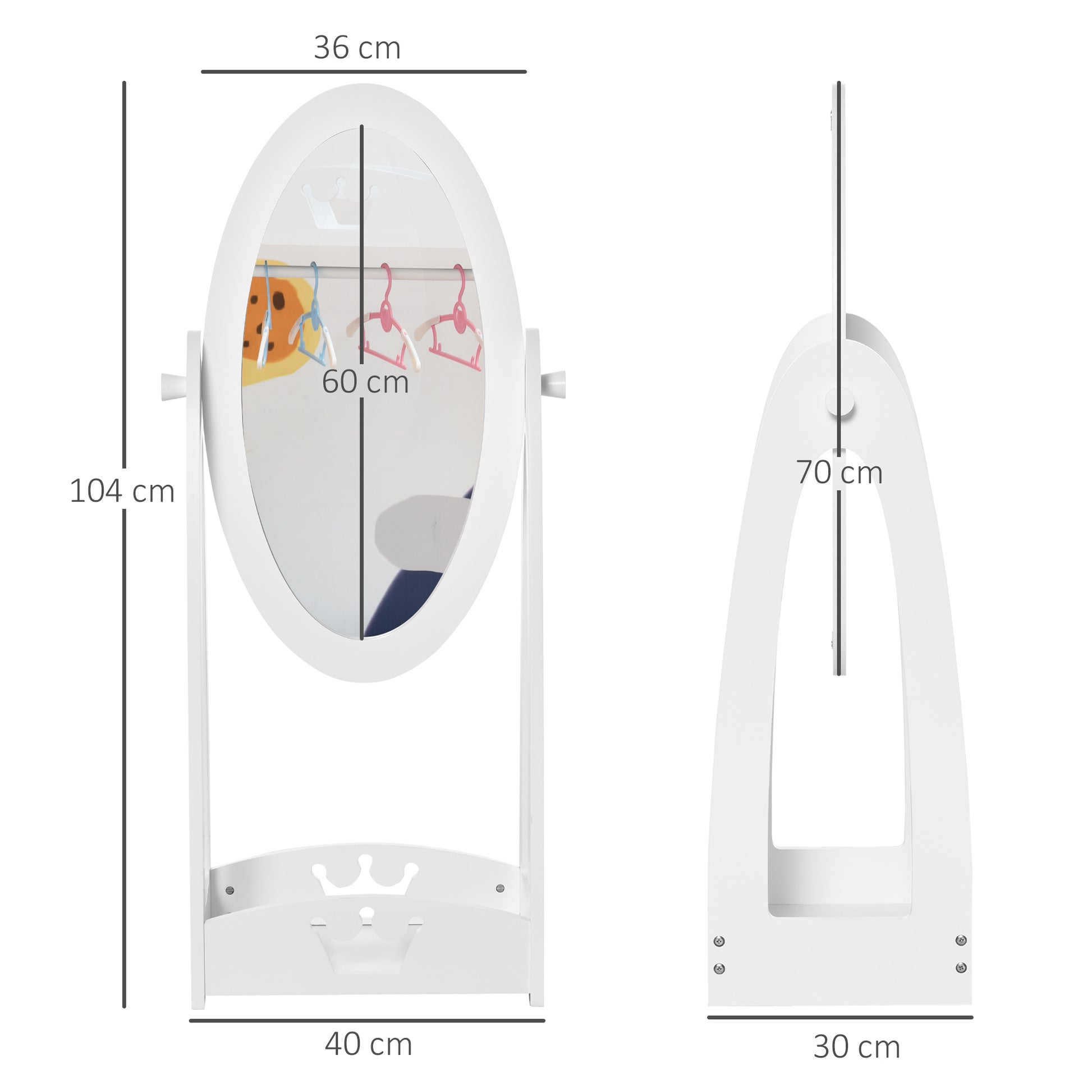 Homcom Free Standing Full Length Mirror