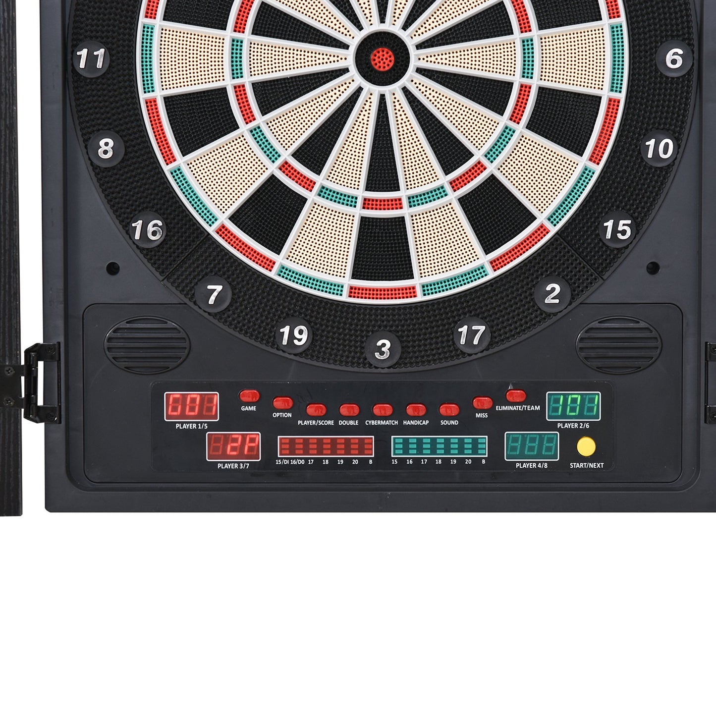 Homcom Medium-density fibreboard LED Electronic Dartboard w/ 12 Darts