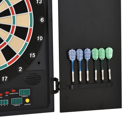 Homcom Medium-density fibreboard LED Electronic Dartboard w/ 12 Darts