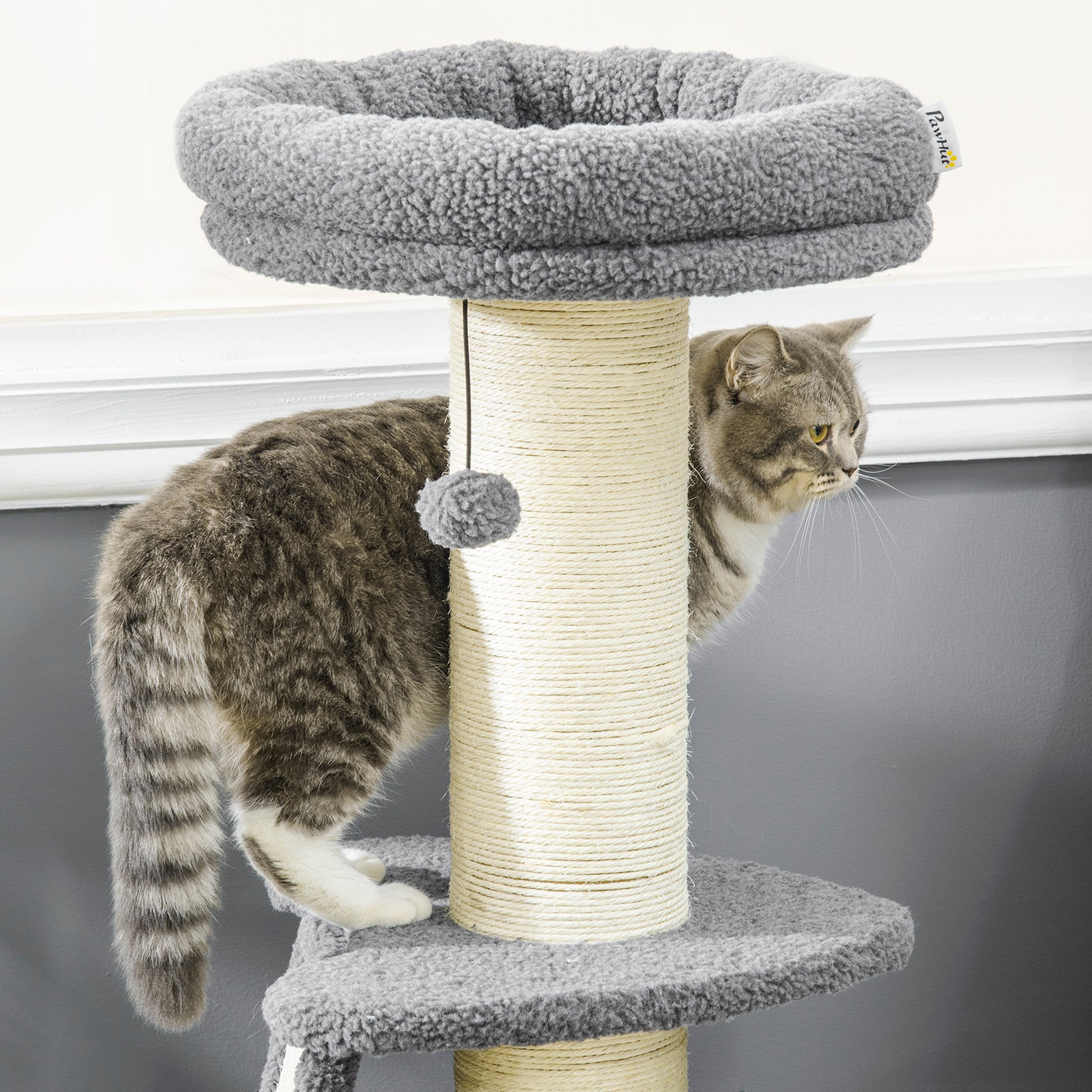 PawHut Cat Tree Tower with Scratching Posts