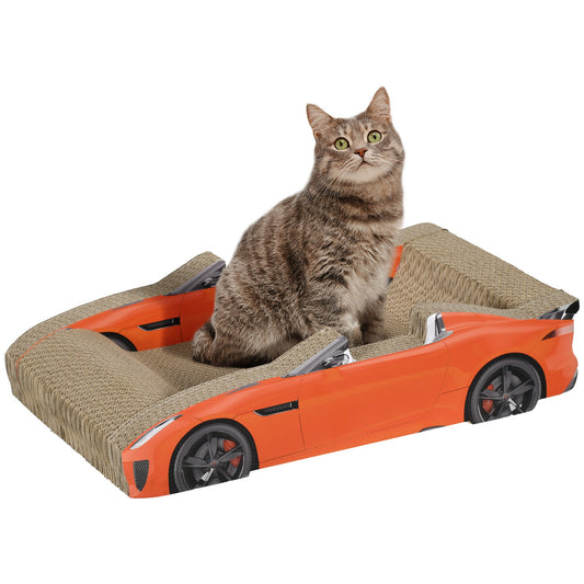 2 in 1 Cat Scratching Board with Catnip, Car-shaped-0