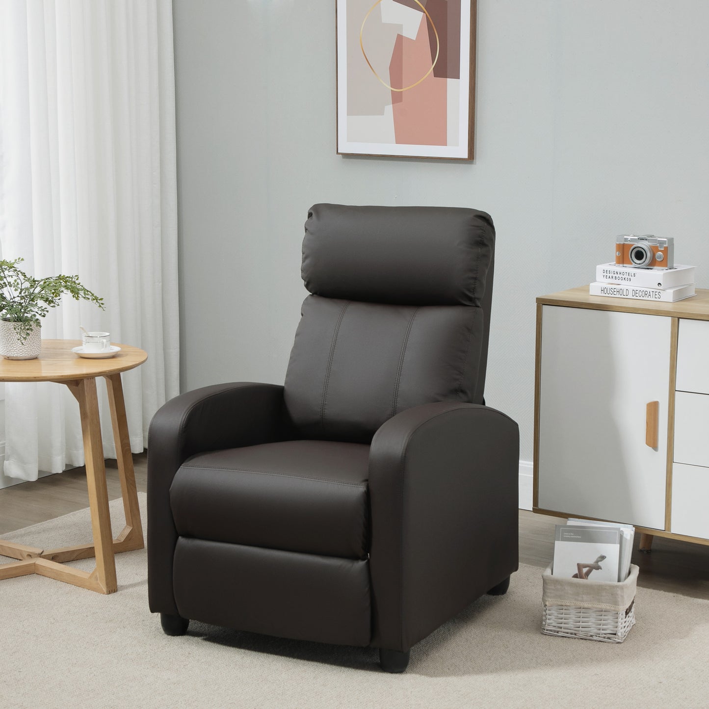 Homcom Recliner Sofa Chair PU Leather Massage Armcair w/ Remote Control