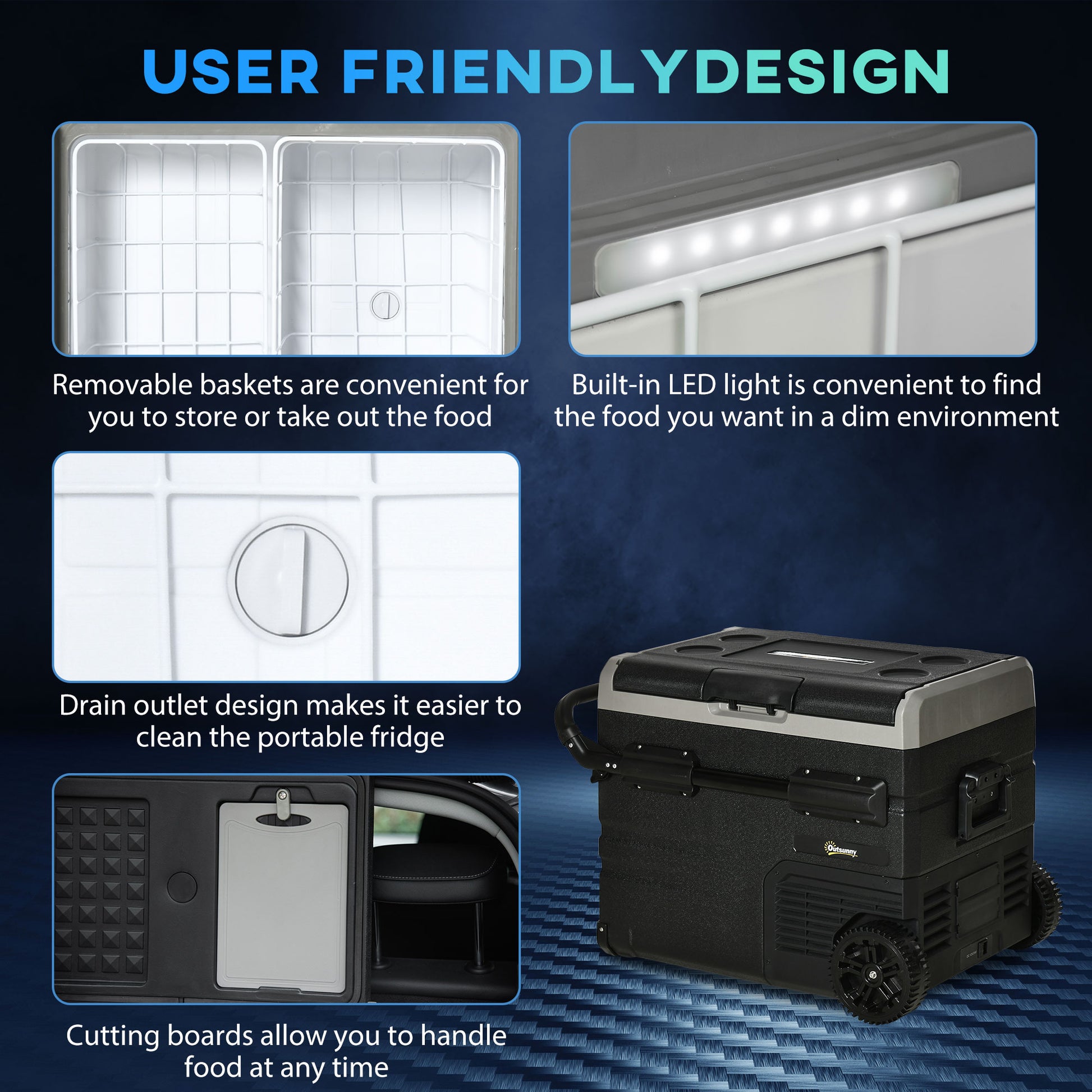 Outsunny 50L Car Refrigerator