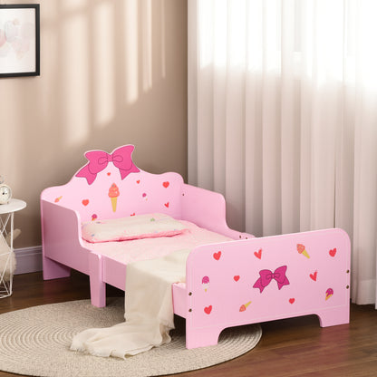 ZONEKIZ Princess-Themed Kids Toddler Bed w/ Cute Patterns