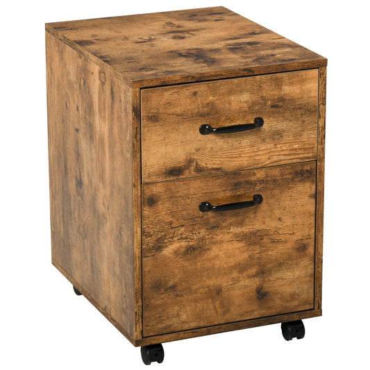 Homcom Rolling File Cabinet with 2 Drawers