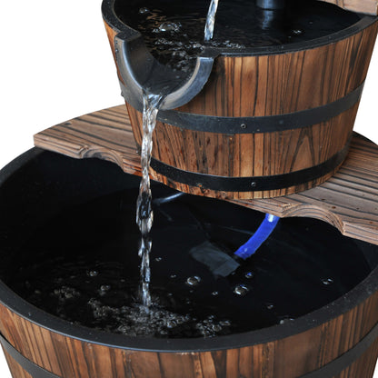 Outsunny Wooden Water Pump Fountain