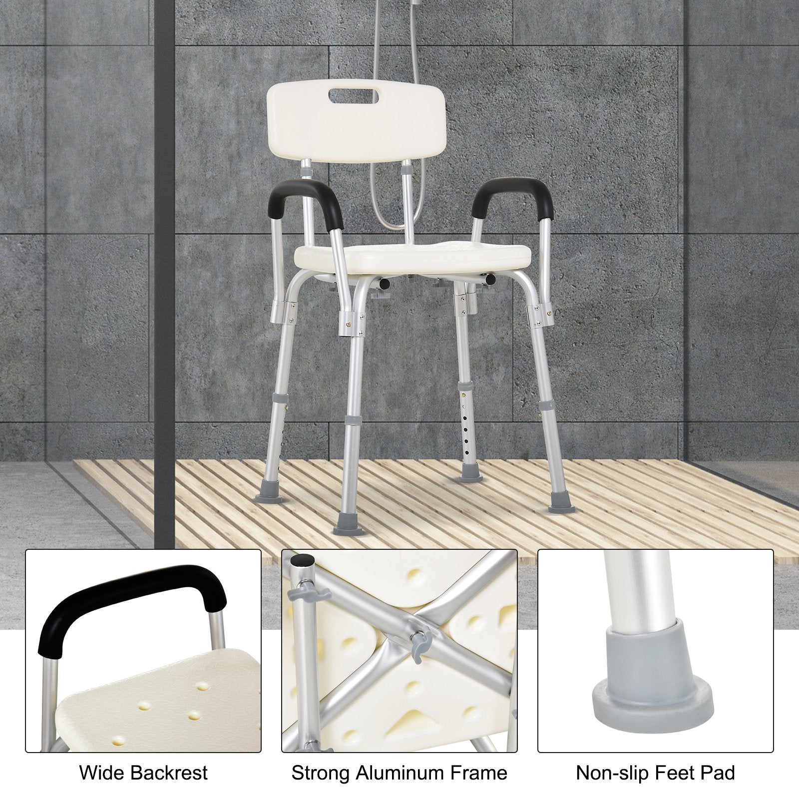 Homcom Adjustable Shower Bench