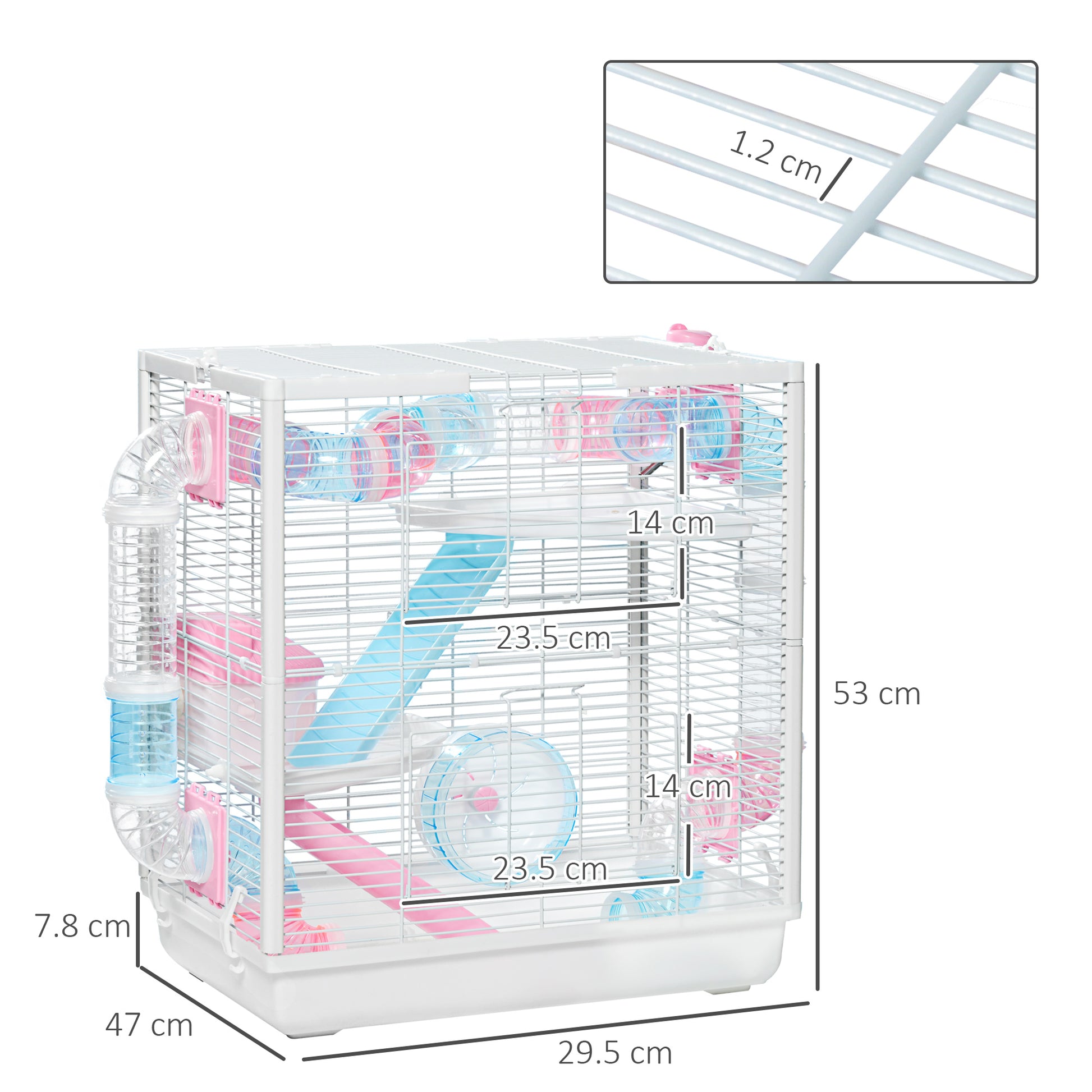 PawHut Hamster Cage for Small Rodents