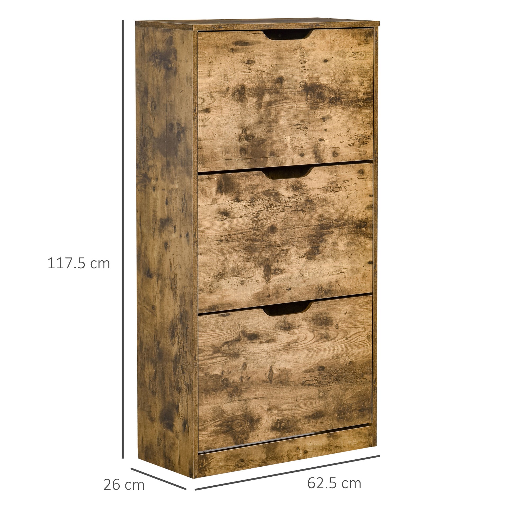 Homcom Shoe Cabinet with 3 Flip Doors