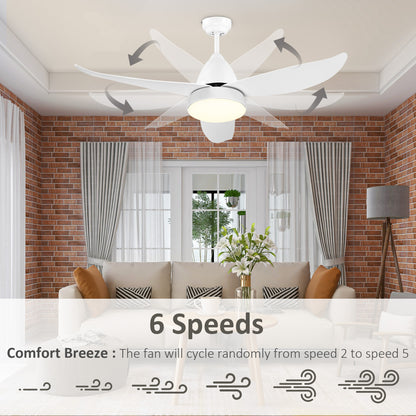 Homcom Reversible Ceiling Fan with Light