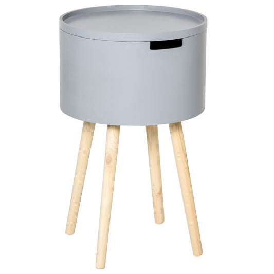 Homcom Modern Side Table with Hidden Storage Space