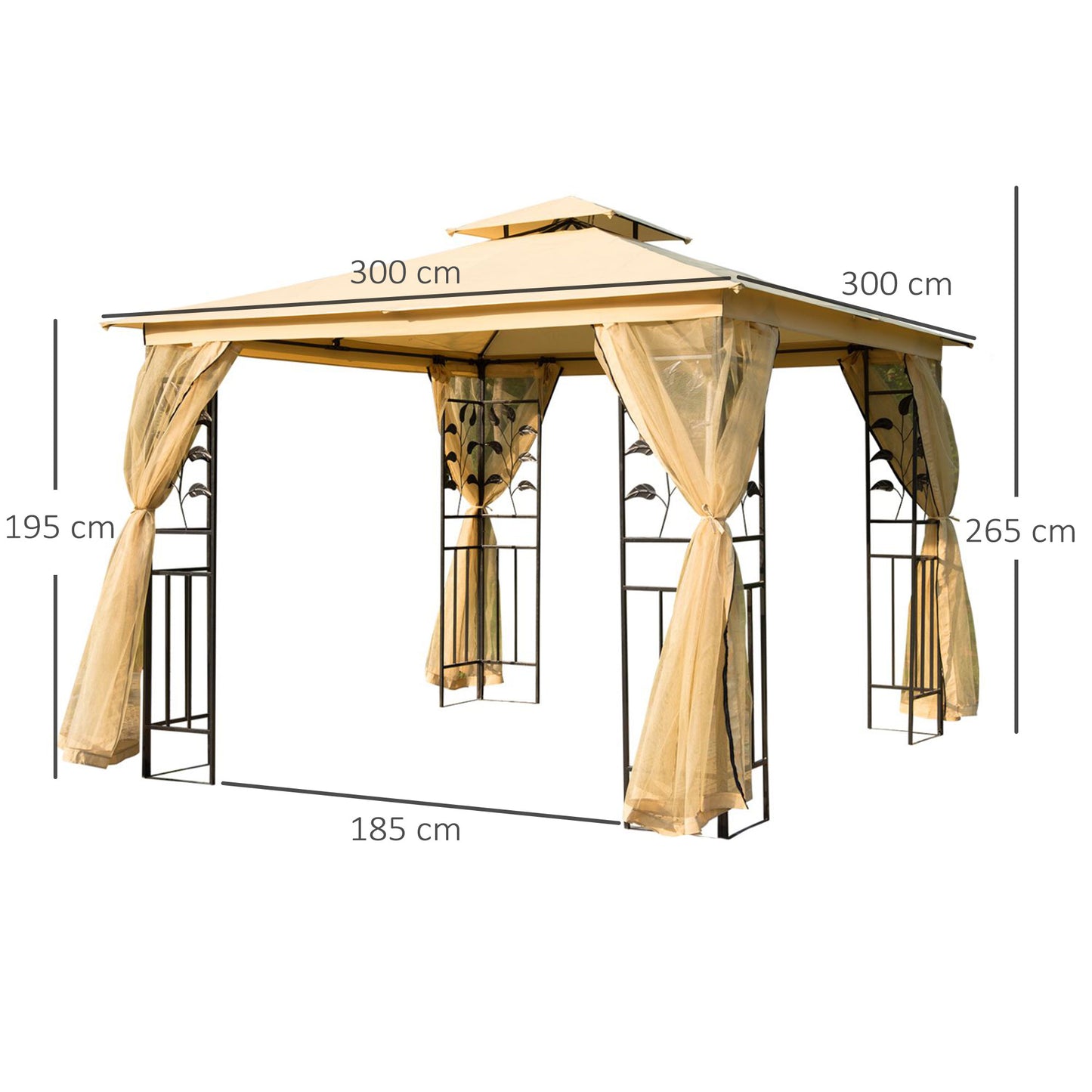 Outsunny 3(m) x 3(m) Garden Gazebo