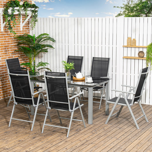 Outsunny 7 Piece Garden Dining Set