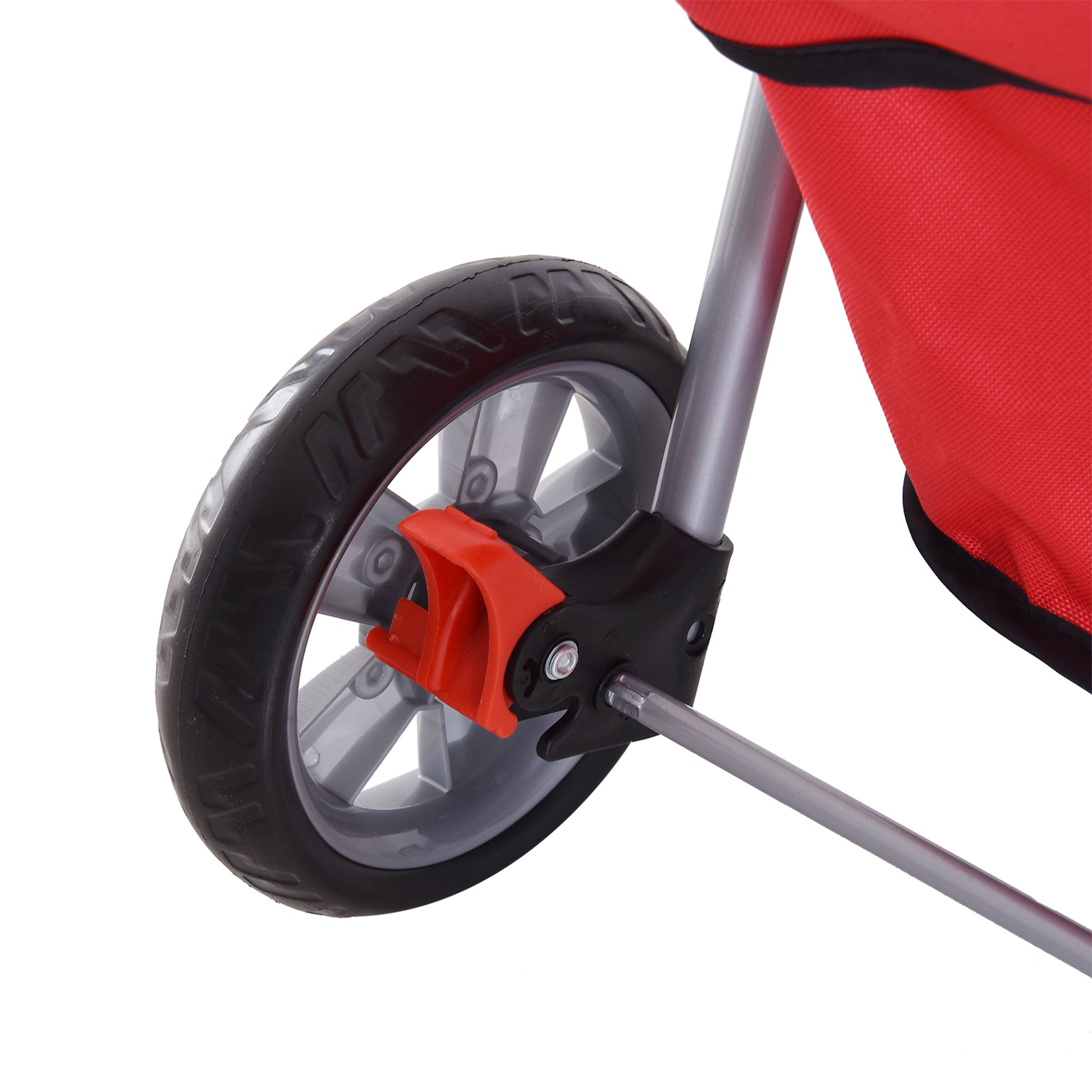 PawHut Dog Stroller Pushchair Pet 600D Oxford Cloth Pram Red - Suitable for Small Pets